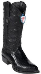 Vaquero occidental Negro Avestruz Pierna Salvaje Oeste Botas SKU*SD186