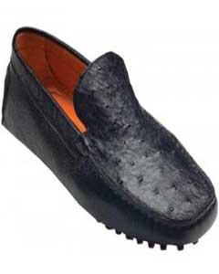 Negro Tom Avestruz Cuero Vestigio Conducción Mocasín Zapatos SKU*CT7992