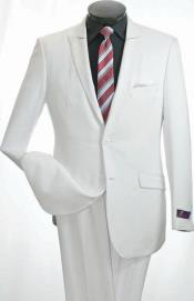 Blanco Vittorio San Angelo Delgado Traje y Pantalones - Trajes Para Hombre SKU*CR6389