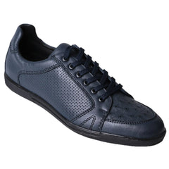 Zapatos De Avestruz Originales Para Hombre - Sneaker de Piel de Avestruz Pata Azul Marino