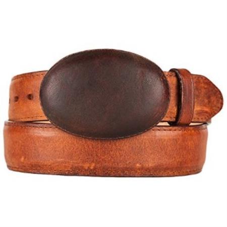 Western Style Belt Honey Original Leather