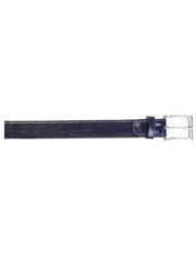 Authentic Genuine Skin Italian All-Over Genuine Eel Belt Navy