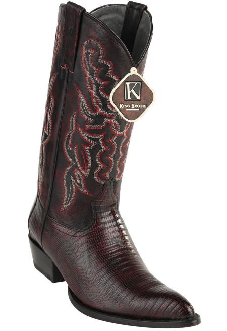 Black Cherry Men's Western King Exotic Cowboy Style By Los Altos Botas For Sale Teju Lizard J Toe Style Cowboy Dress Cowboy Boot Cheap Priced For Sale Online