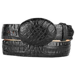 Black Original Caiman Belly Skin Western Style Belt