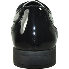 Zapatos Negros De Hombre - Zapatos Negros De Vestir - Mens 1920's Gangster Wingtip Dress Black and White Shoe