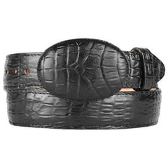 Caiman Belly (Imitation) Black Western Style Belt