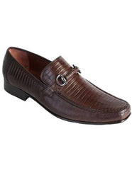 Brown Dress Shoe Mens Slip On Stylish Dress Loafer Style Genuine Lizard Los Altos Brown Dress Shoes