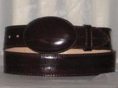 Genuine Authentic Faded Brown Eel Skin Western Cowboy Belt