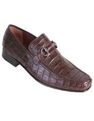 Men's Brown Genuine Caiman Crocodile Belly Slip On By Los Altos Boots