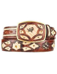 Burnished Original Caiman Belly Skin Fashion Western Belt Oryx