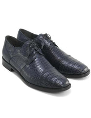 Men's Los Altos Boots Navy Genuine Teju Lizard And Caiman Oxford