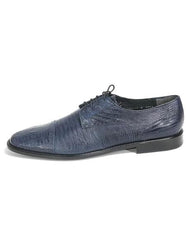 Men's Los Altos Boots Navy Genuine Teju Lizard And Caiman Oxford