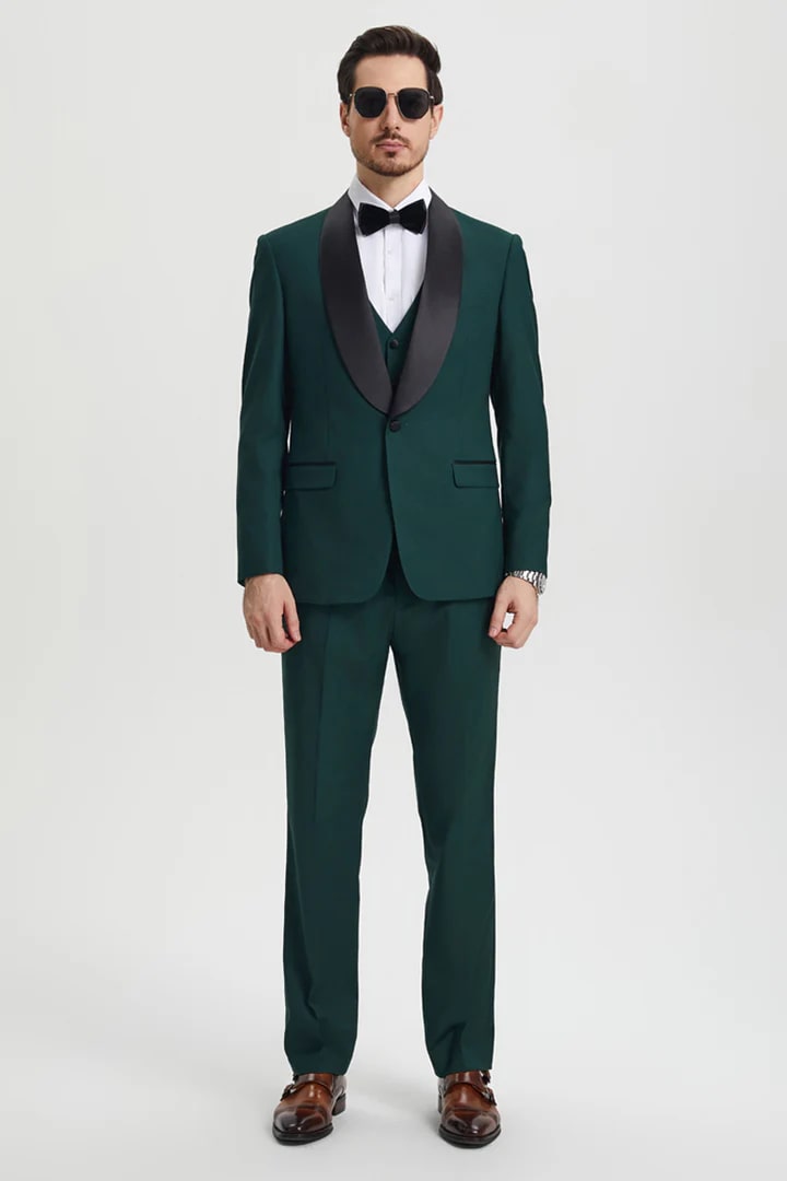 Trajes De Hombre Para Boda - Trajes Para Novio - Green Tuxedo Suit