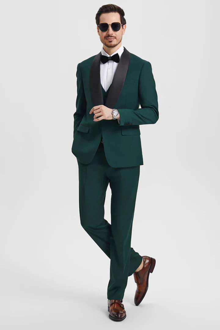 Trajes De Hombre Para Boda - Trajes Para Novio - Green Tuxedo Suit