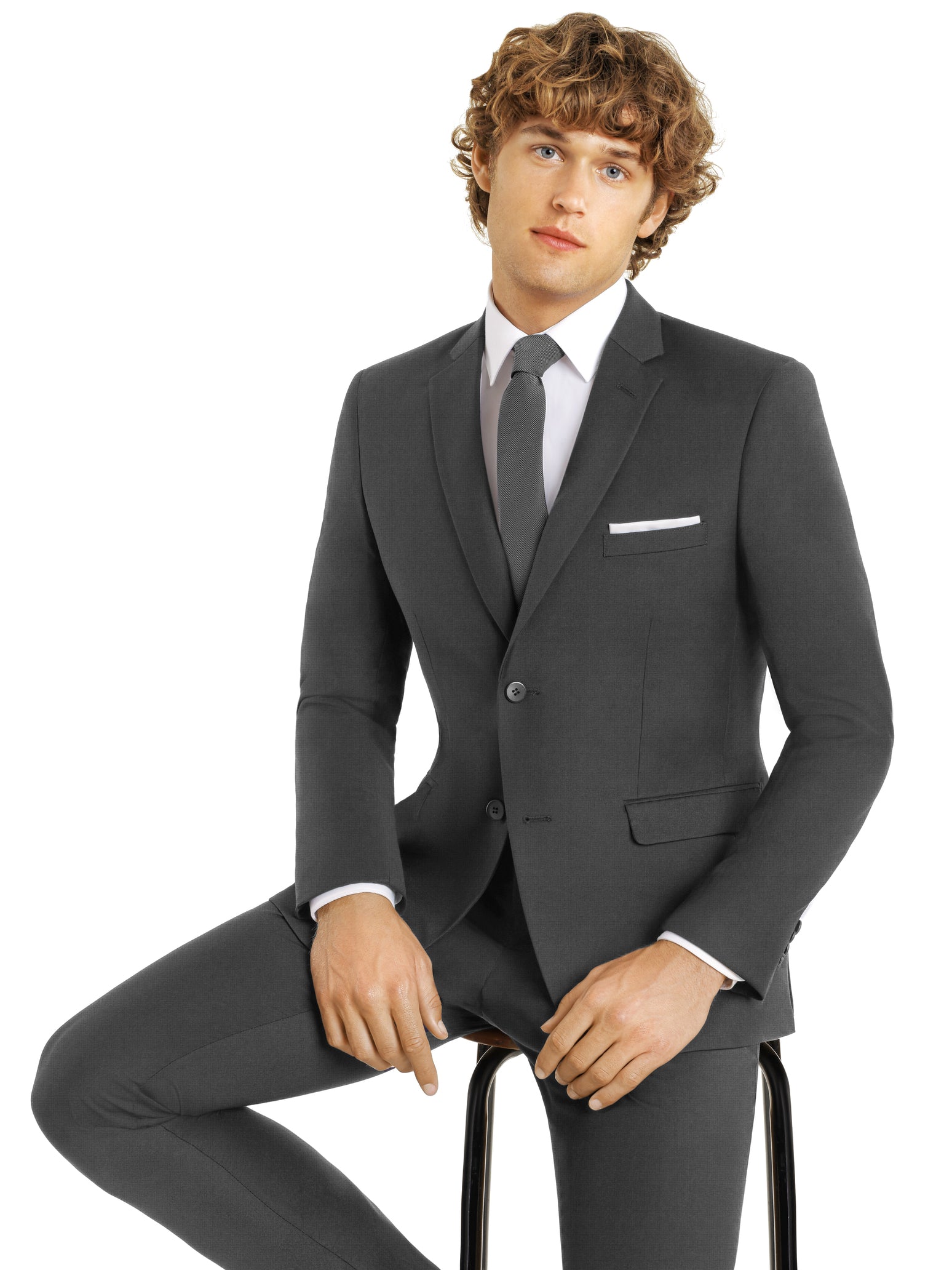 Western Suit - Trajes Para Hombres - Cowboy Formal Attire - Trajes De Novio - Dark Grey Suit