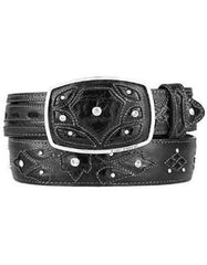 Original Eel Skin Black Fashion Western Belt