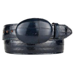 Original Eel Skin Western Style Belt Navy Blue