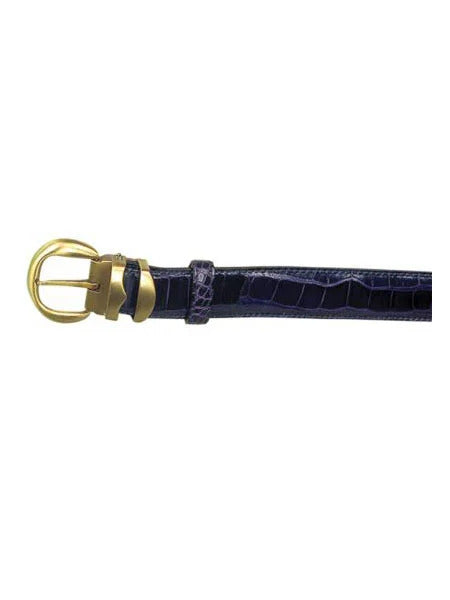 Ferrini Navy All-Over Genuine World Best Alligator ~ Gator Skin Belt