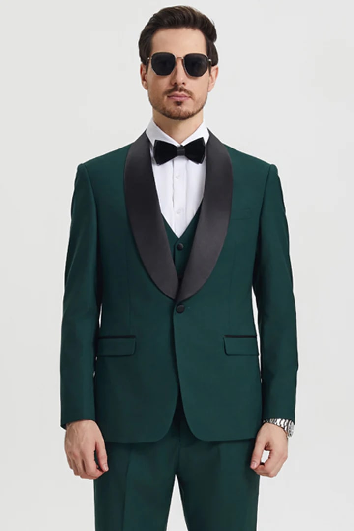 Trajes De Hombre Para Boda - Trajes Para Novio - Green Tuxedo Suit