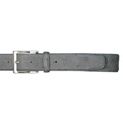 Medium Grey Genuine Ostrich Belt