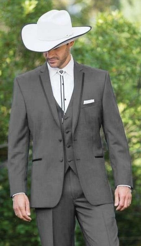 Trajes Vaqueros Para Boda - Traje Vaquero Para Hombre - Gray Suit