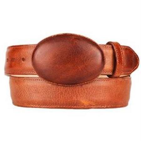 Men's Honey Original Leather Western Style Belt