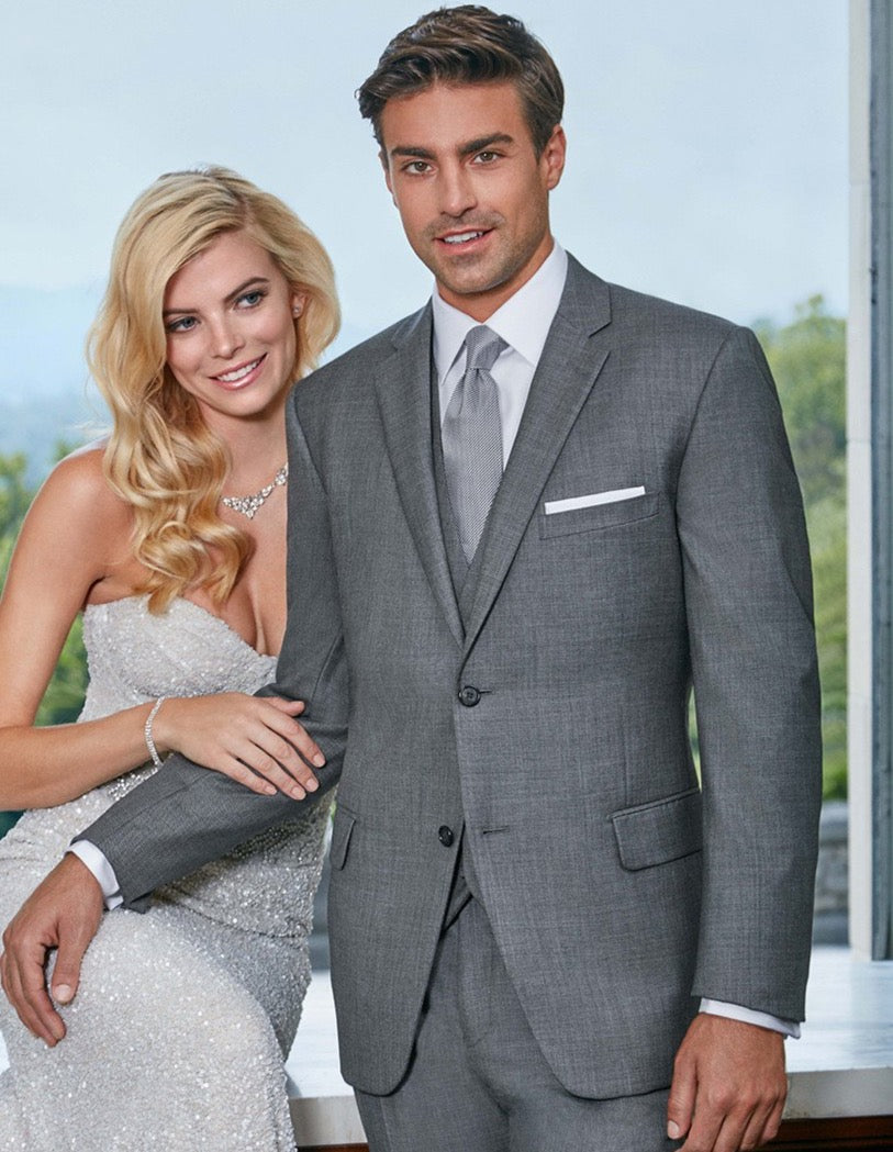 Trajes De Dombre Para Boda - Trajes De Novio - Traje Para Hombre - Light Grey Tyler Tuxedo Suit