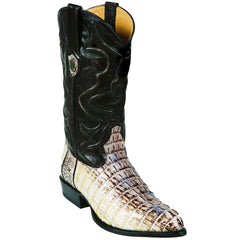 Wild West J-Toe Natural Caiman ~ World Best Alligator ~ Gator Skin Tail Cowboy Boots