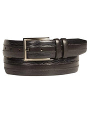 Mezlan Belts Brand Men's Genuine Lizard / Calfskin Blue Skin Belt