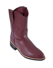 Burgundy ~ Wine ~ Maroon Color Los Altos Boots Men's Genuine Leather Sole Work Boot ~ Botines Para Hombre