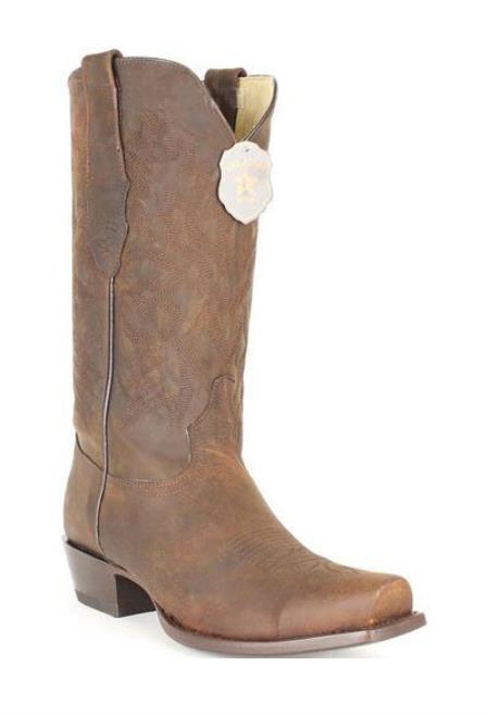 Men's Los Altos Boots 7 Toe Genuine Premium Leather Cowboy Handmade Dress Cowboy Boot Cheap Priced For Sale Online Mad Dog Brown