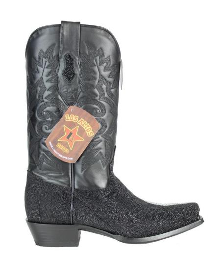 Men's Los Altos Boots Classic Genuine Stingray 7 Toe Single Stone Handmade Dress Cowboy Botas De Mantarraya - Mantarraya Boots Cheap Priced For Sale Online