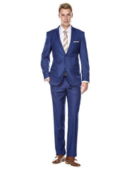 Trajes De Dombre Para Boda - Trajes De Novio - Traje Para Hombre - Solid Indigo Blue Suit