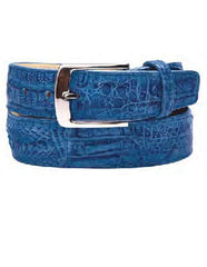 Men's Authentic Genuine Skin Italian Ciro Genuine Crocodile Ocean Blue Cinturon De Cocodrilo