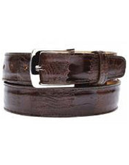 Men's Authentic Genuine Skin Italian Borgo Genuine Ostrich Leg Brown Belt