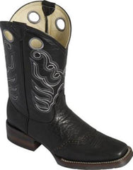 Bota Horma Rodeo Cuadrada Negro