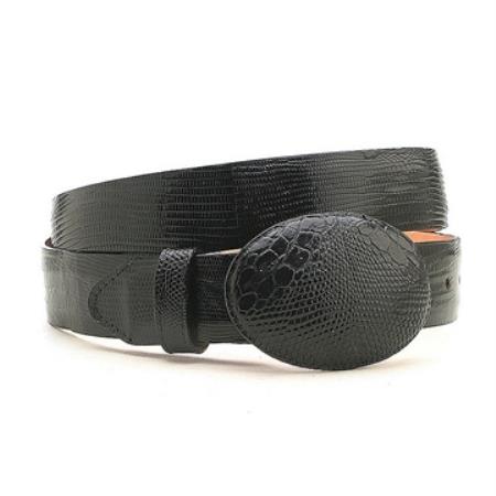 Authentic Genuine Real Black Lizard Belt