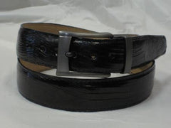 Men's Genuine Authentic Black Lizard Belt