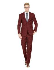 Trajes De Dombre Para Boda - Trajes De Novio - Traje Para Hombre - Burgundy Skinny  Suit