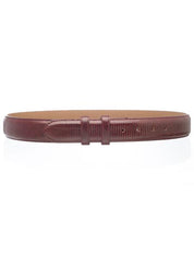 Men's Genuine Lizard Skin Belt Burgundy ~ Wine ~ Maroon Color 1 1/2'' Width