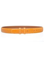 Men's Smooth Buttercup Genuine Ostrich Quill Skin Belt