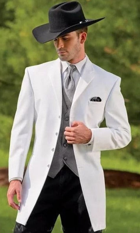 Trajes Vaqueros Para Boda - Traje Vaquero Para Hombre - White Suit