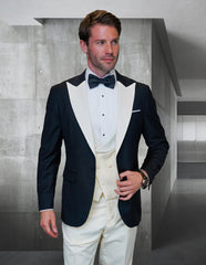 Trajes De Dombre Para Boda - Trajes De Novio - Traje Para Hombre - Black Ivory Suit