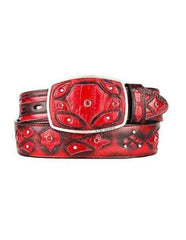 Original Red Eel Skin Fashion Western Belt