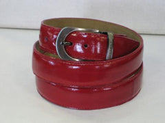 Men's Genuine Authentic Red Eel Belt