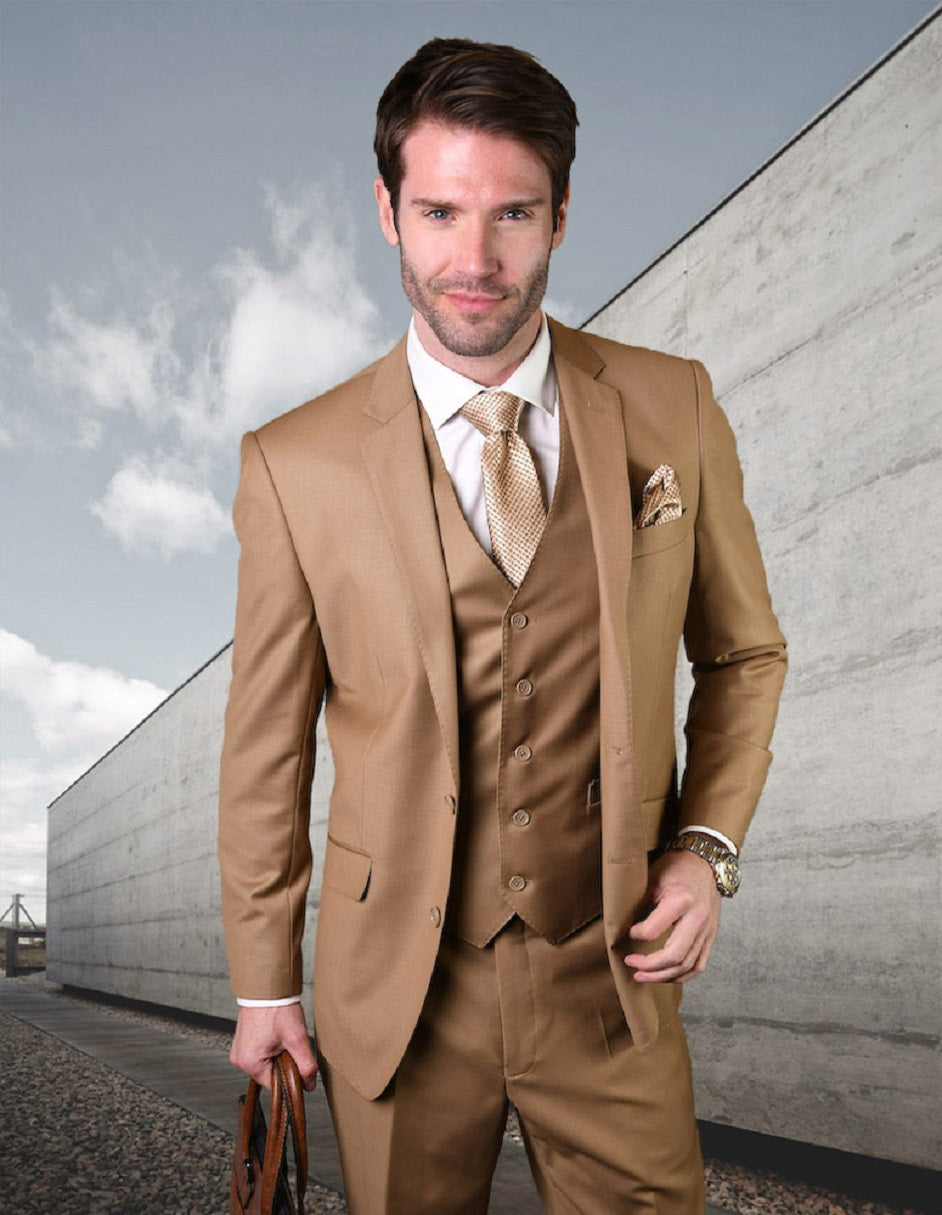 Trajes De Dombre Para Boda - Trajes De Novio - Traje Para Hombre - Caramel Suit