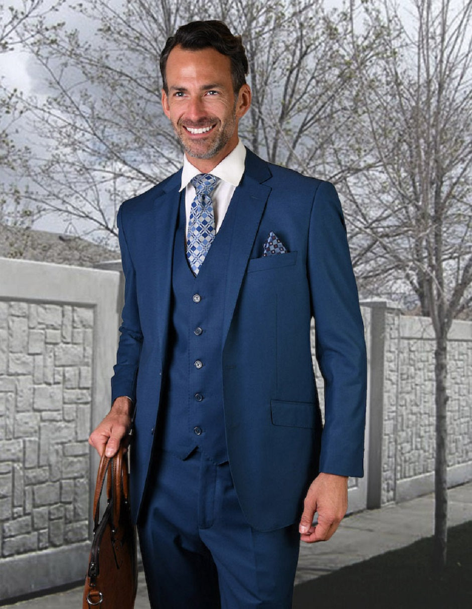 Trajes De Dombre Para Boda - Trajes De Novio - Traje Para Hombre - French Blue Suit