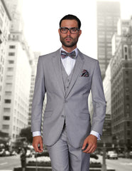 Trajes De Dombre Para Boda - Trajes De Novio - Traje Para Hombre - Grey Modern Suit