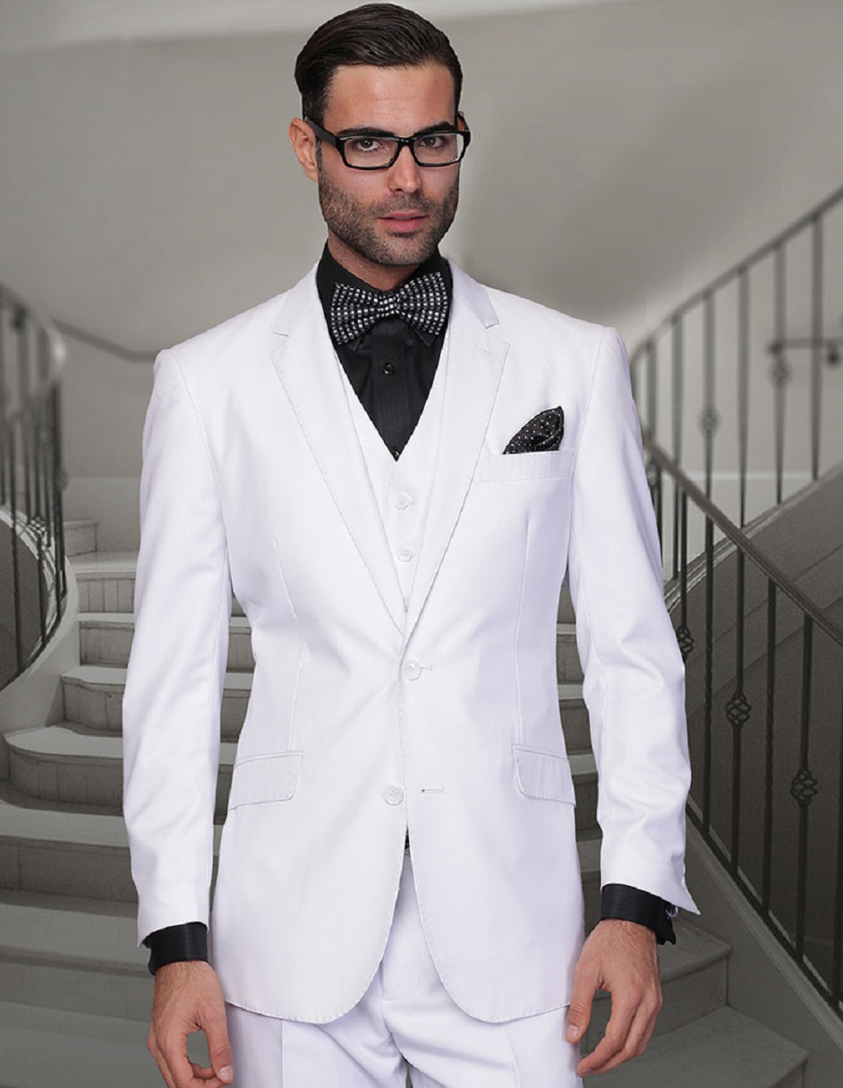 Trajes De Dombre Para Boda - Trajes De Novio - Traje Para Hombre - White Wool Suit