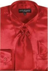 Hombres camiseta roja brillante vestido de satEn de seda / lazo SKU * LO712